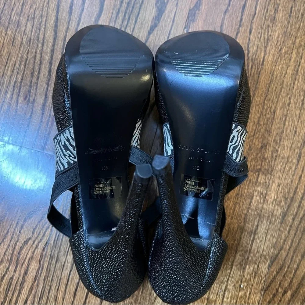 Colin Stuart black platform shoe size 10B               #42